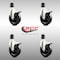 Service Caster 5 Inch 316SS Soft Rubber Swivel 1-3/4 Inch Expanding Stem Caster Set Lock Brake SCC-SS316TTLEX20S514-SRS-134-4 - alternate 4